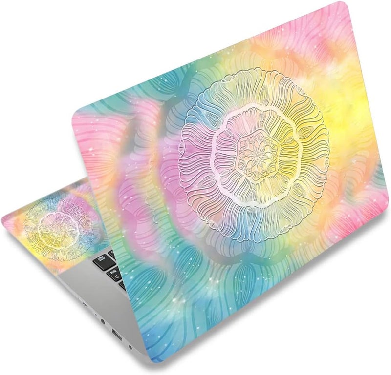 Laptop Skin Sticker Decal,12" 13" 13.3" 14" 15" 15.4" 15.6 inch Laptop Skin Sticker Cover Art Decal Protector Notebook PC (Colorful Mandala)