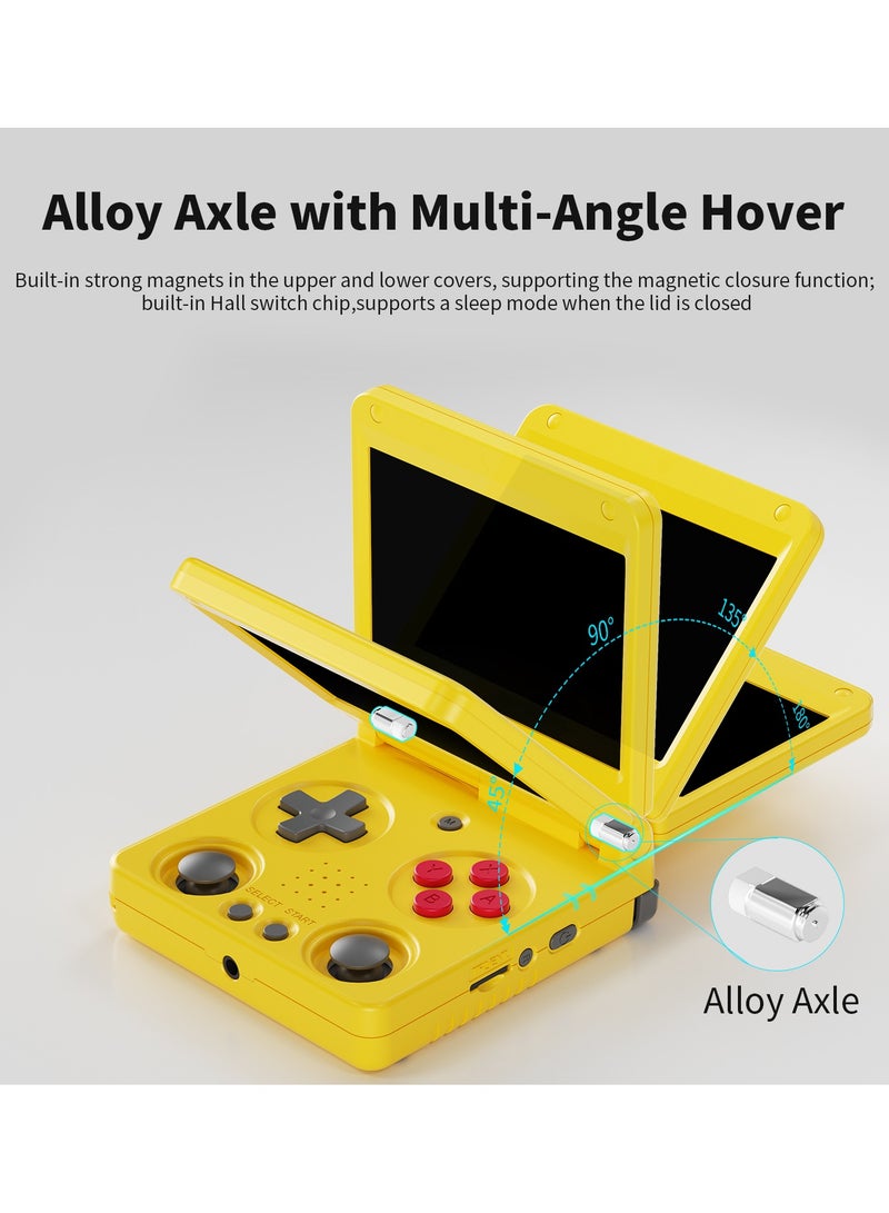 ANBERNIC RG34XX SP Retro Handheld Game Console Linux System HDTV Output 3.4 Inch IPS Screen WiFi HDMI Bluetooth With 64G TF Card 5000+ Classic Games 3300mAh Battery Yellow - Image 2