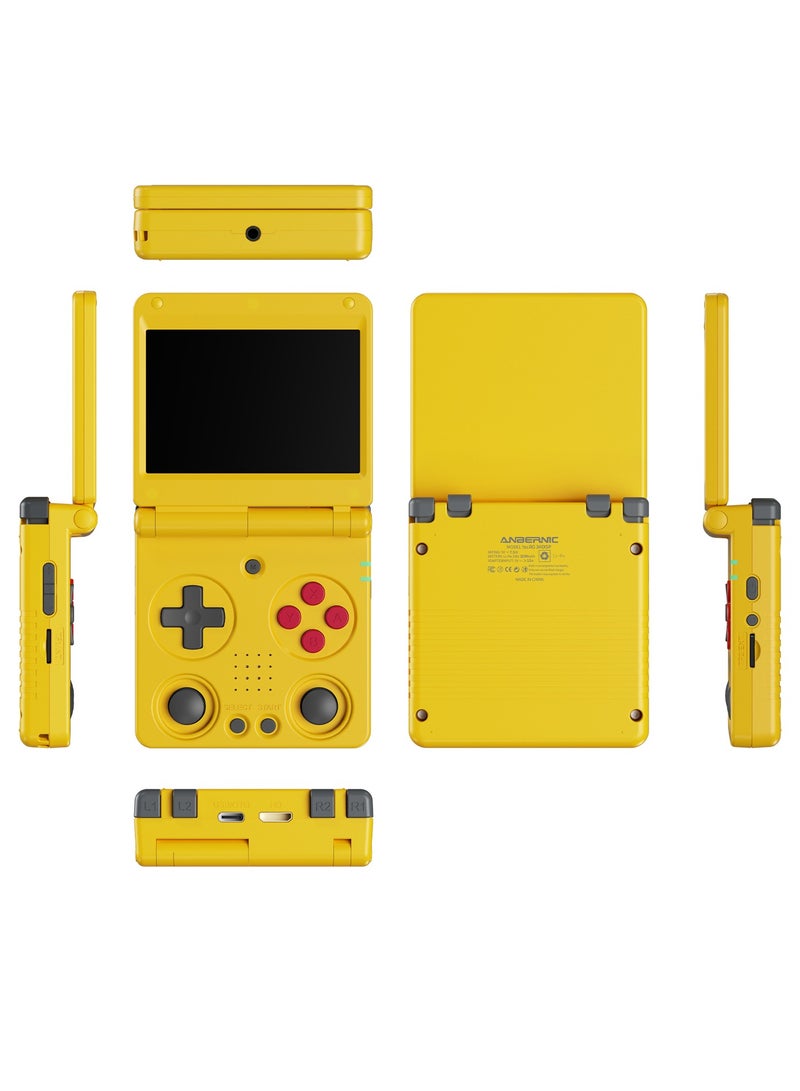 ANBERNIC RG34XX SP Retro Handheld Game Console Linux System HDTV Output 3.4 Inch IPS Screen WiFi HDMI Bluetooth With 64G TF Card 5000+ Classic Games 3300mAh Battery Yellow - Image 1