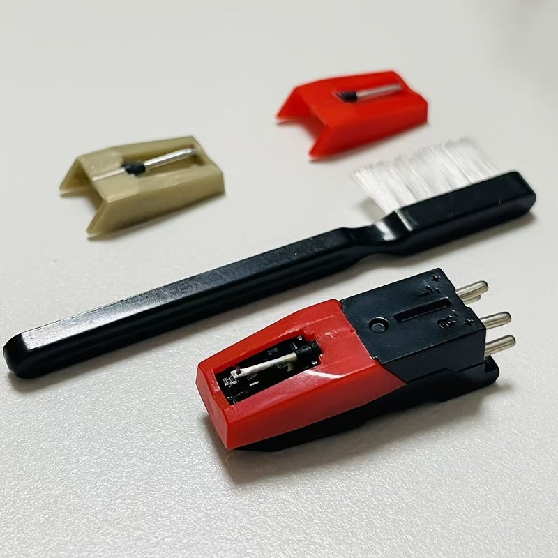 4 Pcs Set Upgraded Phonograph Needles Replacement Stylus Tips Compatible for Vintage Record Players High Quality Wear Resistant New 4 Piece Set - Image 1