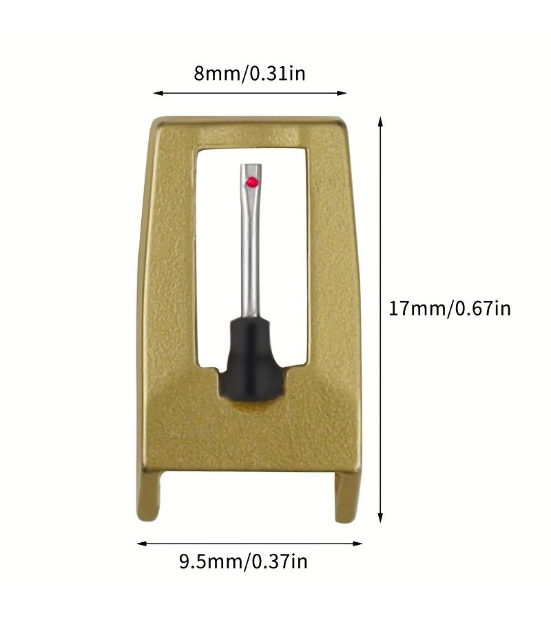 4 Pcs Set Upgraded Phonograph Needles Replacement Stylus Tips Compatible for Vintage Record Players High Quality Wear Resistant New 4 Piece Set - Image 2