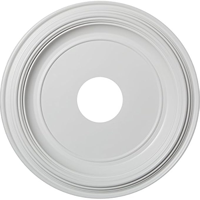 16"OD X 3 1/2"ID X 1 3/8"P TRADITIONAL THERMOFORMED PVC CEILING MEDALLION (FITS CANOPIES UP TO 9 1/2") - Image 1