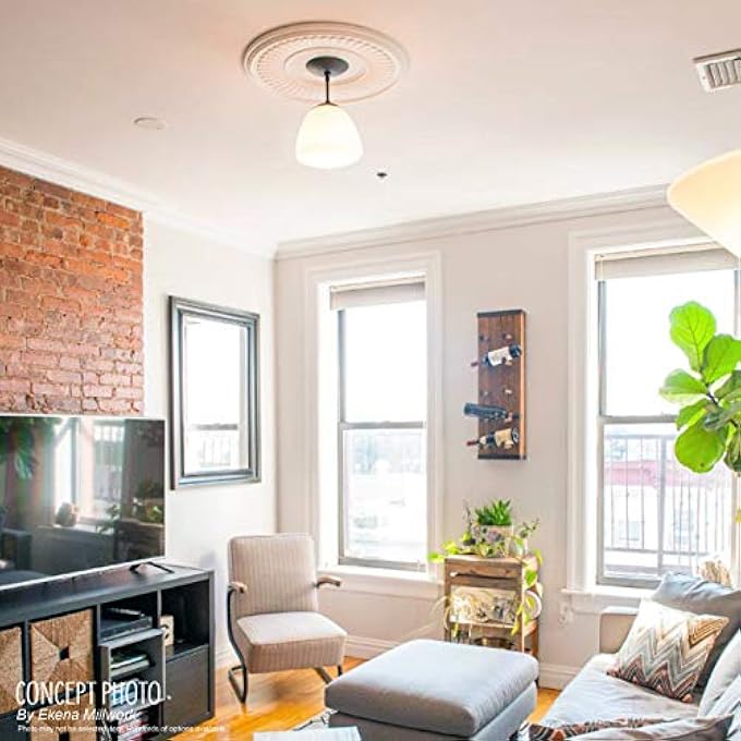 16"OD X 3 1/2"ID X 1 3/8"P TRADITIONAL THERMOFORMED PVC CEILING MEDALLION (FITS CANOPIES UP TO 9 1/2") - Image 3