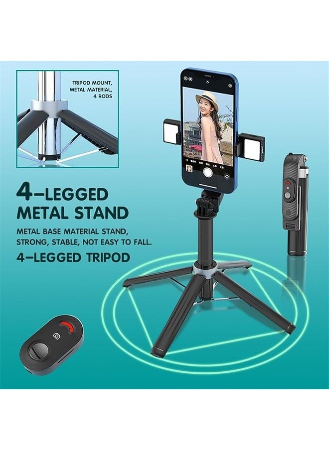 Generic P20 Portable Mini Wireless Bluetooth Control Handheld Selfie Stick Black  - Image 2