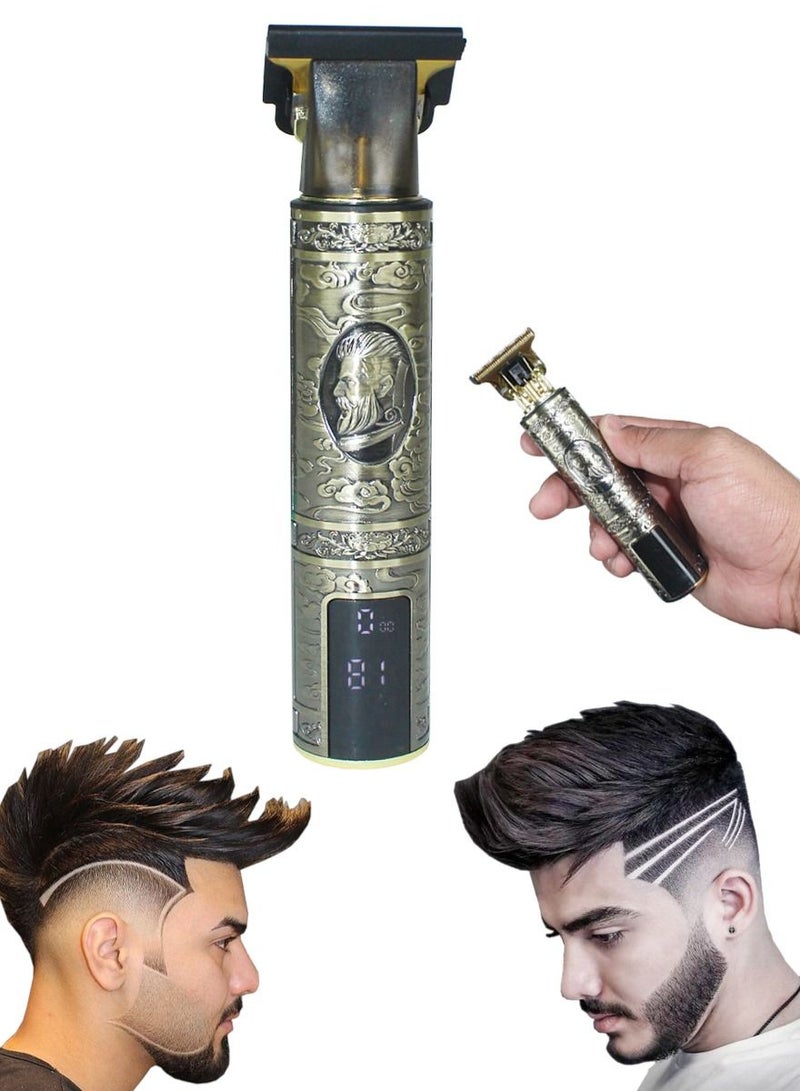 JIHAM Professional Hair Trimmer Hair Clipper Beard Shaver Beard Trimmer And Outline Edgers Shaver With LCD Display Rechargeable With High Quality Sharp And Accurate Blades And Multi Size Combs - Image 1