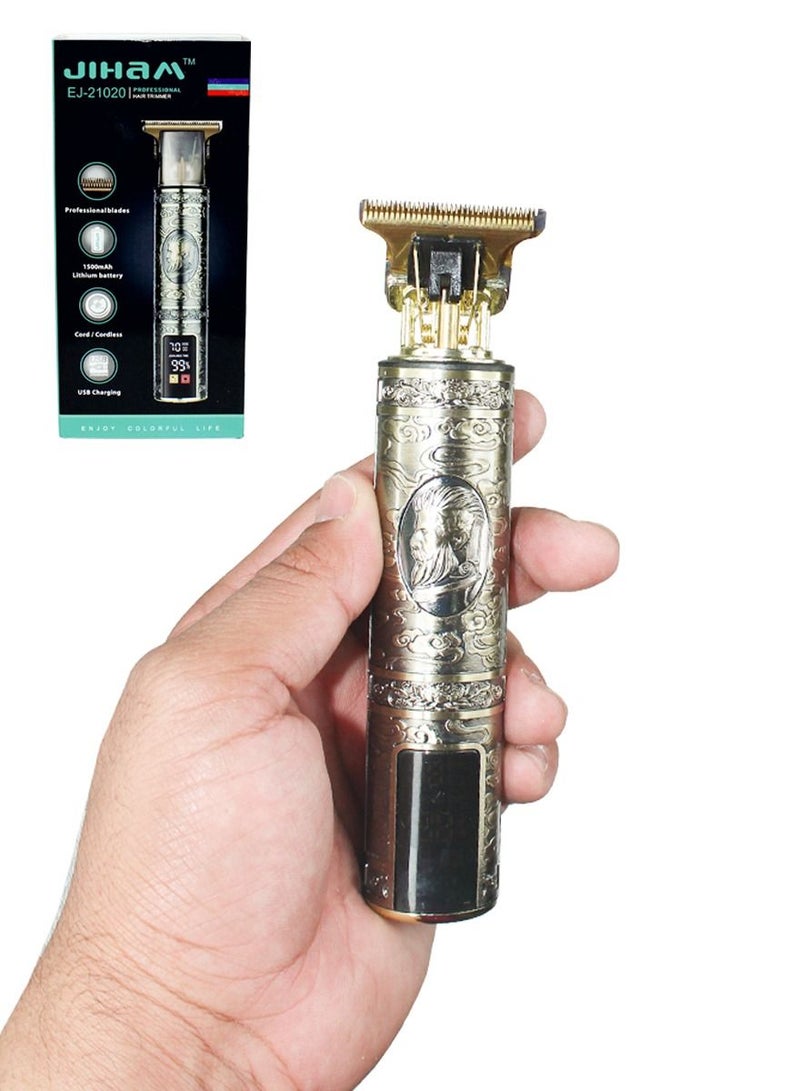 JIHAM Professional Hair Trimmer Hair Clipper Beard Shaver Beard Trimmer And Outline Edgers Shaver With LCD Display Rechargeable With High Quality Sharp And Accurate Blades And Multi Size Combs - Image 5