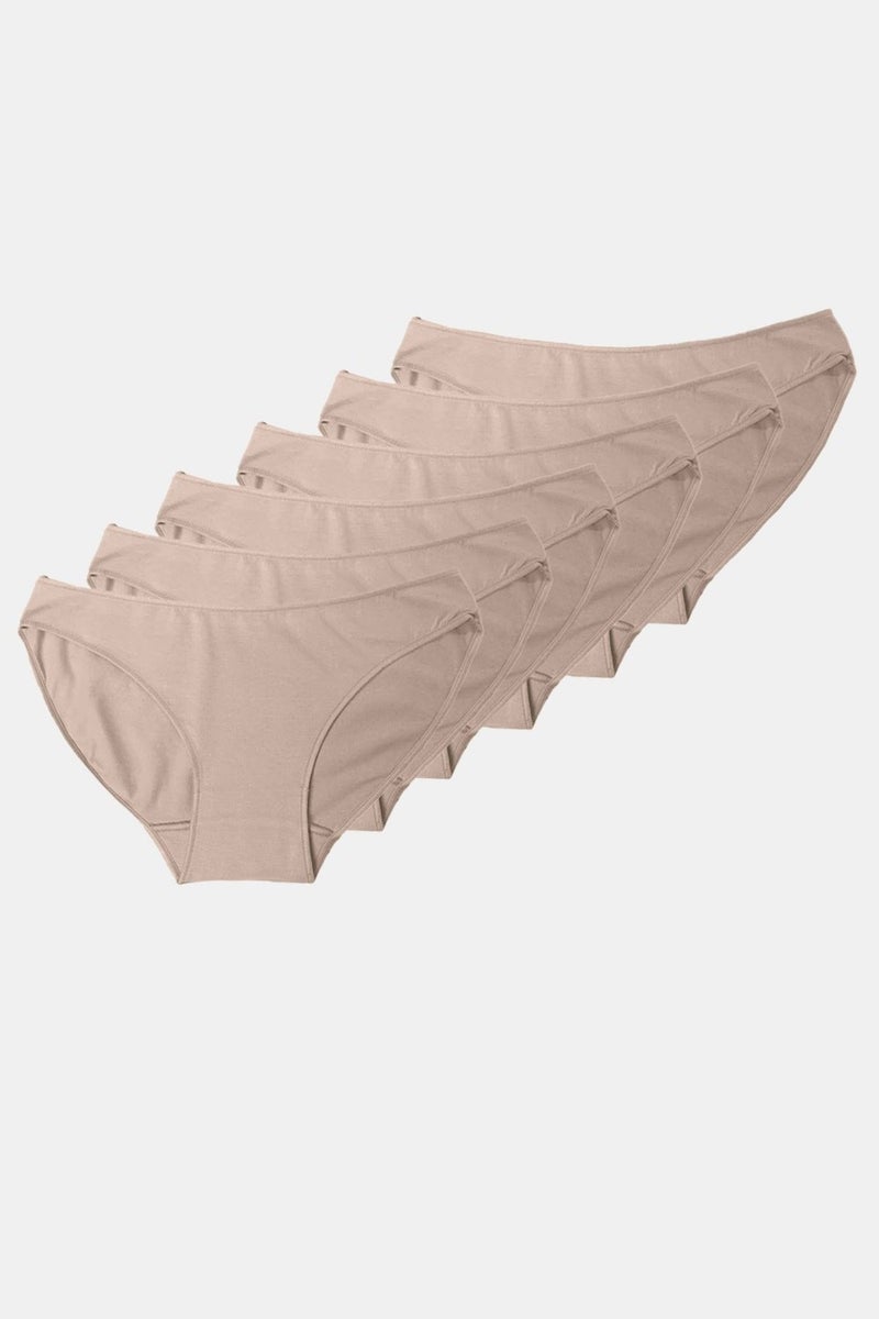 Malabadi Women's Ten 6 Pack Modal Low Waist Slip Panties 183 - Image 1