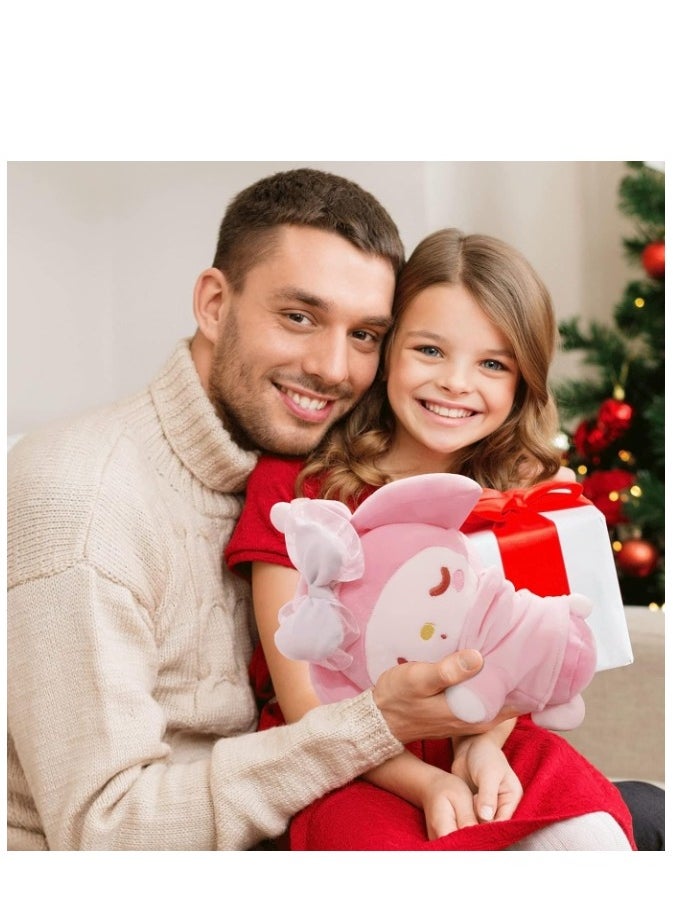 Y&D - Kawaii My Melody Plush Toy Animals Plush Doll Cute Cartoon Sleep Plush Toys Anime Stuffed Soft Plush Toys Gifts for Children  Adults and Anime Fans Pink 8 Inch - Image 1