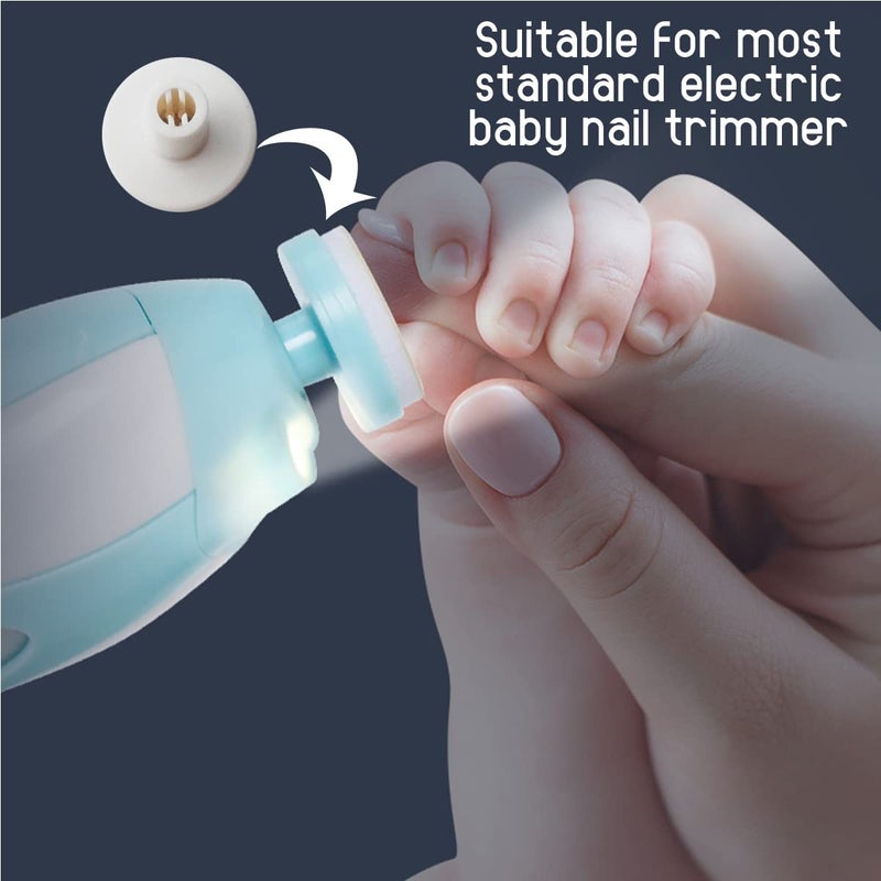 NSBELL 36PCS Baby Nail File Pads Nail Trimmer Replacement Pads Electric Baby Nail Grinding Heads for Standard Electric Kid Nail Trimmer - Image 4