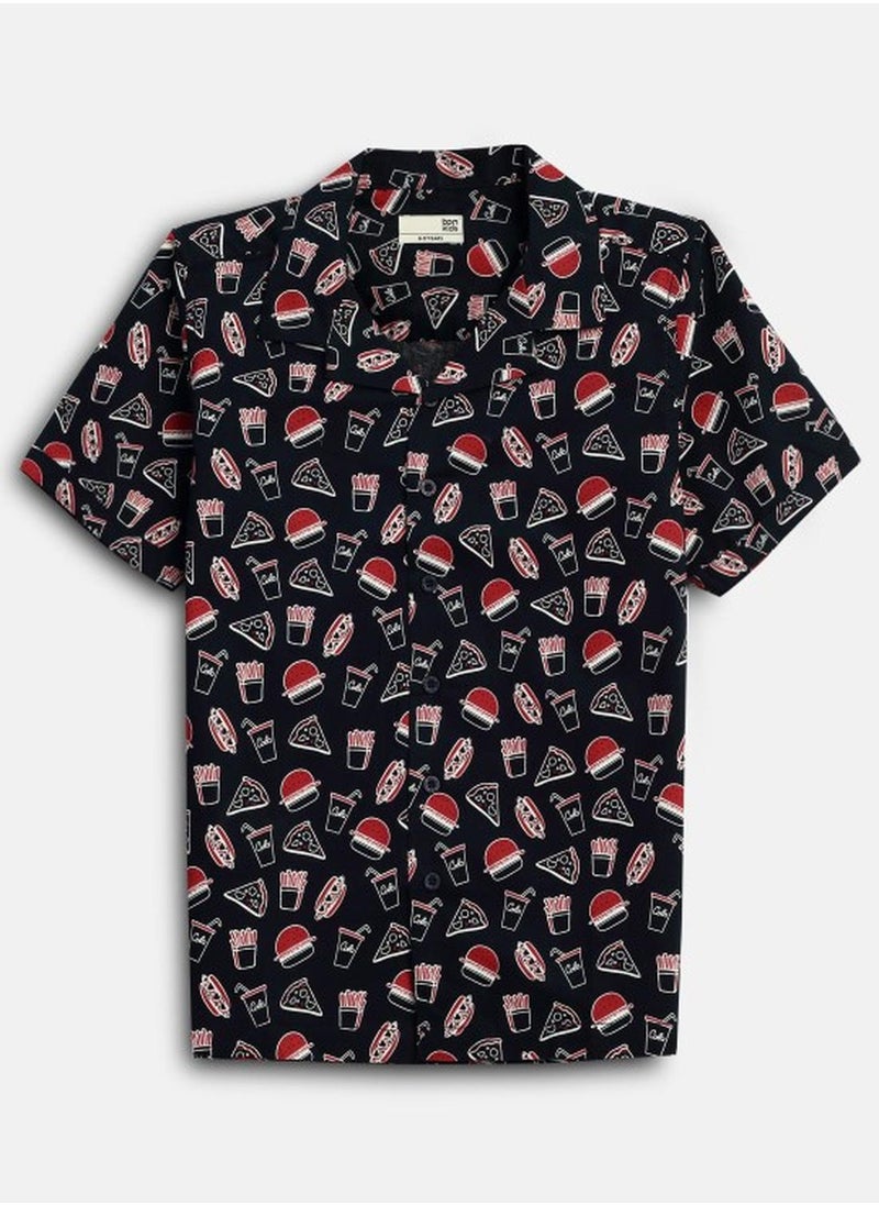 Bonkids Regular Long Sleeve Printed Cotton Shirt For Boys 100 % Cotton  - Image 1