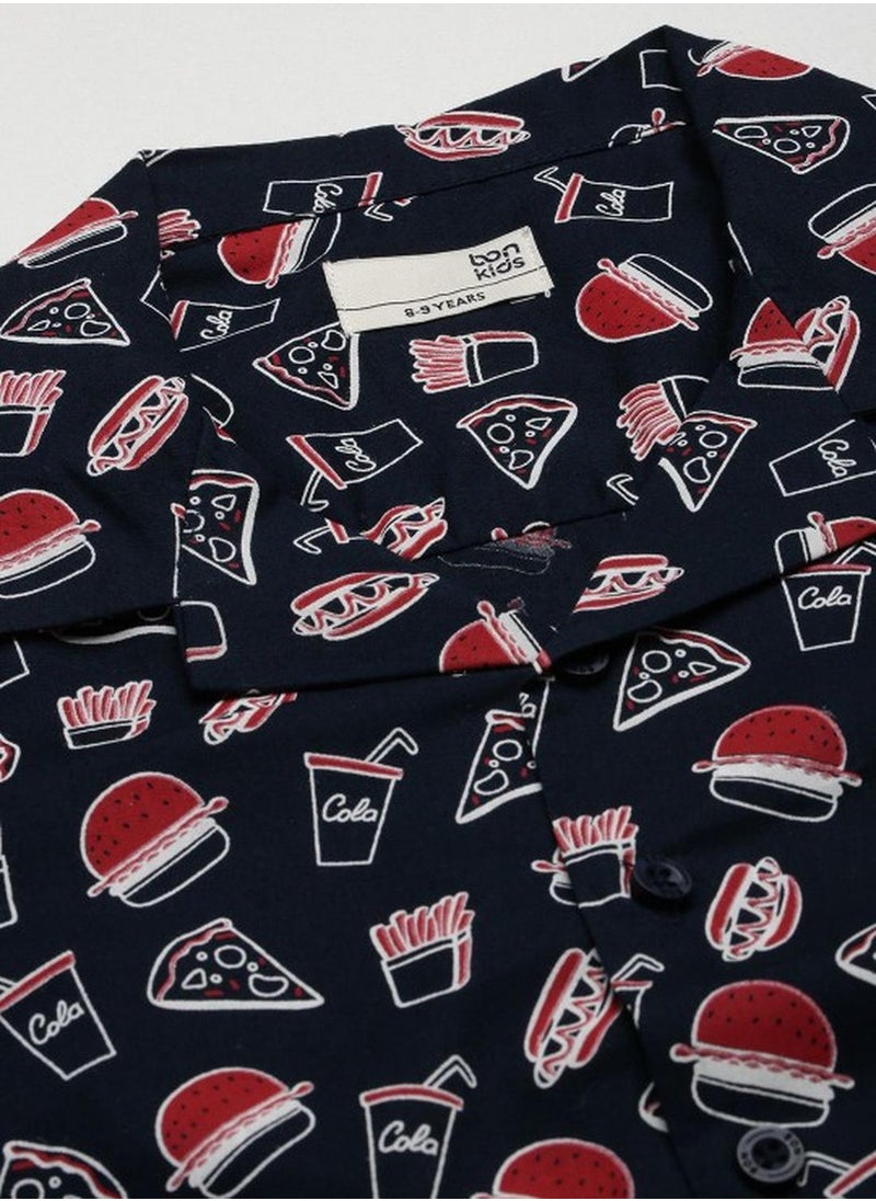 Bonkids Regular Long Sleeve Printed Cotton Shirt For Boys 100 % Cotton  - Image 3