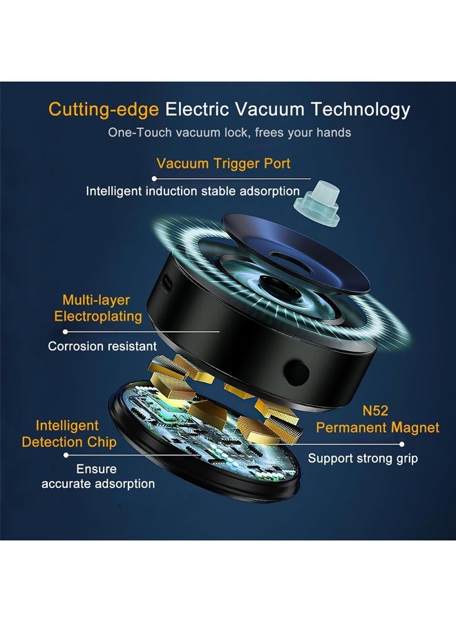 إكس ليفيل حامل هاتف مغناطيسي للسيارة، مغناطيس قوي، قاعدة شفط طويلة الأمد، مناسب للسيارة، صالة الألعاب الرياضية، المرآة، السطح الأملس - Image 3
