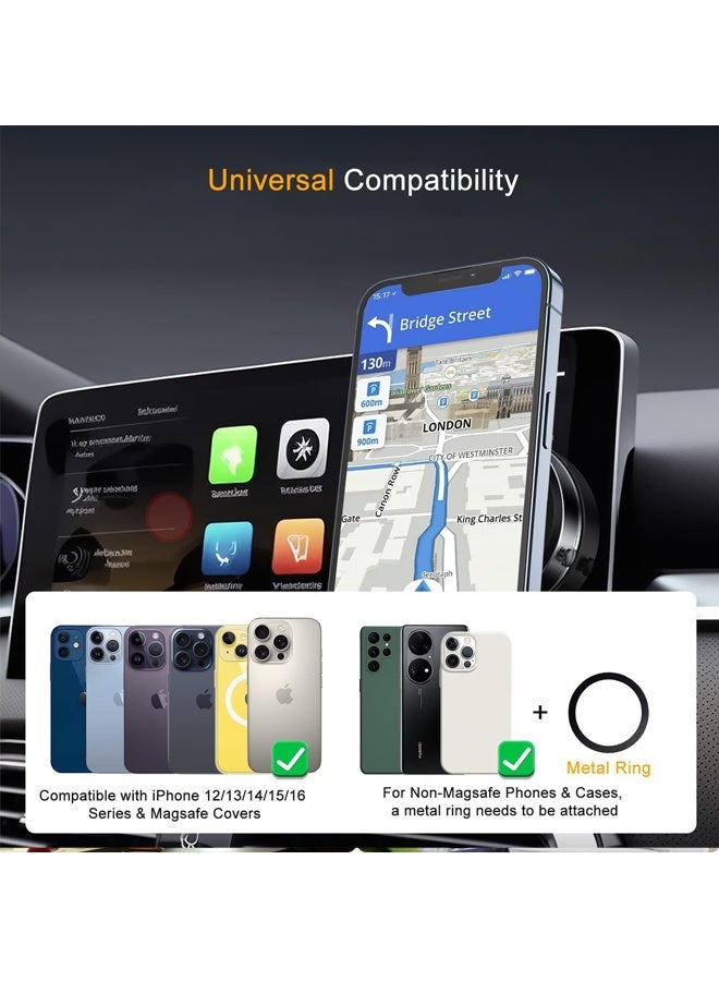 إكس ليفيل حامل هاتف مغناطيسي للسيارة، مغناطيس قوي، قاعدة شفط طويلة الأمد، مناسب للسيارة، صالة الألعاب الرياضية، المرآة، السطح الأملس - Image 5