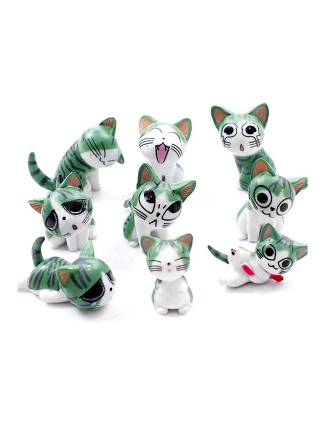 NIBEMINENT 9-Piece Japanese Cute Chi's Sweet Home Cat Miniature Set - Image 1