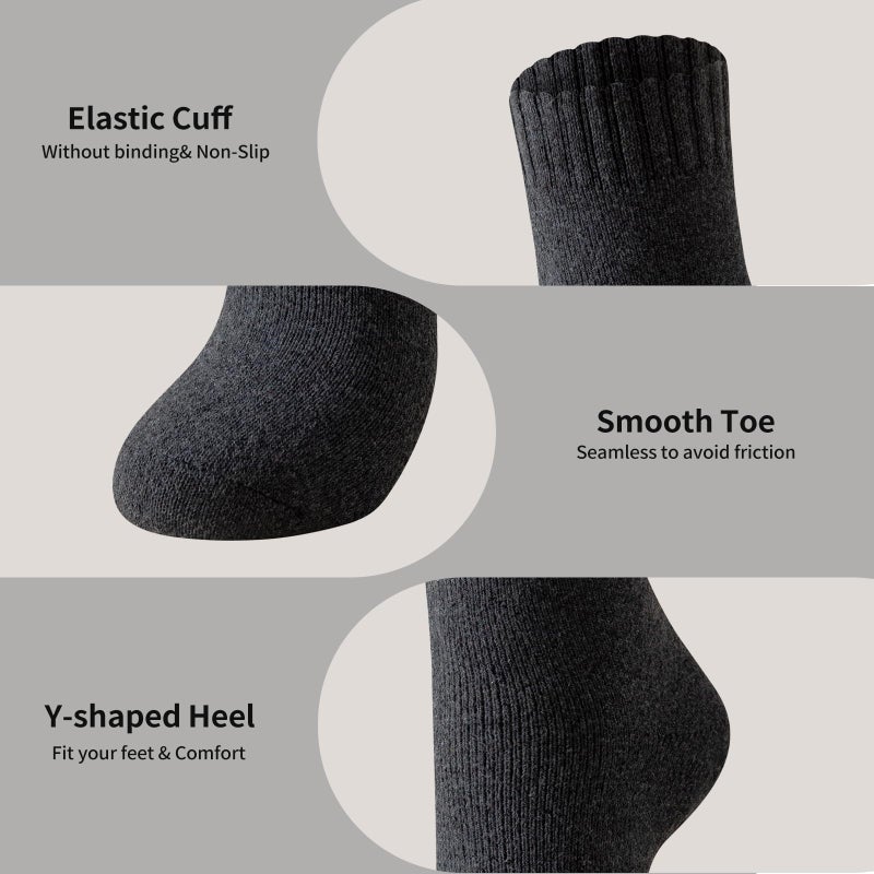 Tavaleu Wool Socks for Women Men,Winter Soft Cozy Thermal Sock Warm Breathable Crew Boot Socks - Image 5