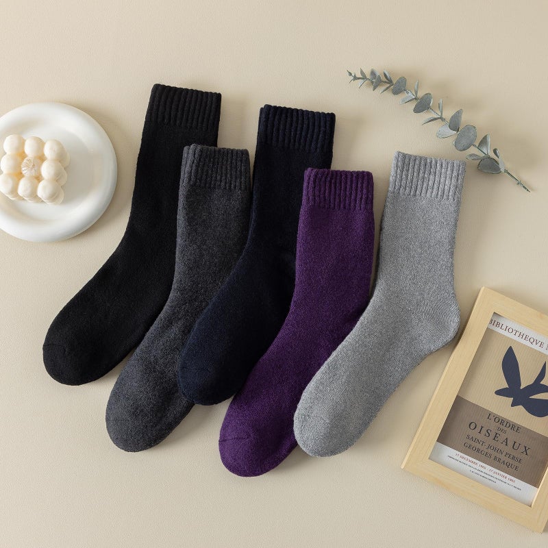 Tavaleu Wool Socks for Women Men,Winter Soft Cozy Thermal Sock Warm Breathable Crew Boot Socks - Image 4