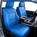 Carlimeki Leather Seat Covers Custom Fit for Tundra 2026 2025 2024 2023 2022 CrewMax SR SR5 Limited Platinum 1794 Edition TRD Pro Capstone Premium Faux Leather Fully Covered Camo Blue - Image 2