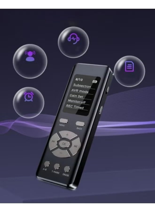 لانثور مسجل صوتي رقمي محترف 64GB تسجيل MP3 1536kbps تسجيل تنشيط صوتي تلقائي - Image 2