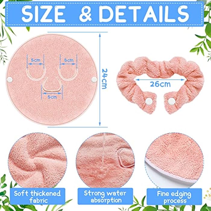 Tegeme Reusable Face Towel Mask 3 Pieces Anti Aging Facial Steamer Towel Moisturizing Rejuvenation Facial Steamer Masks Cold Hot Stocking Stuffers for Sister Skin Care Facial SPA Kit for Women Girls - Image 2