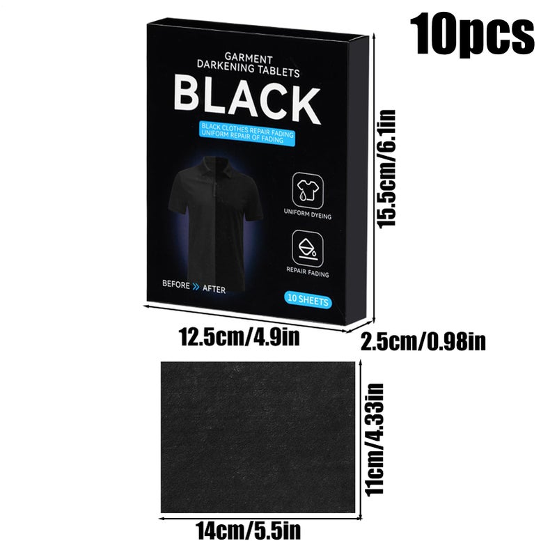 أقراص طلاء القماش بالصبغة الطبيعية السوداء 10 قطع للقطن والكتان والحرير لملابس DIY - Image 3