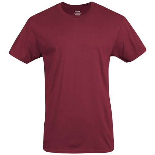 Gildan Men's Crew T-Shirts, Multipack, Style G1100, Navy/Charcoal/Cardinal Red (5-Pack), Small - Image 5