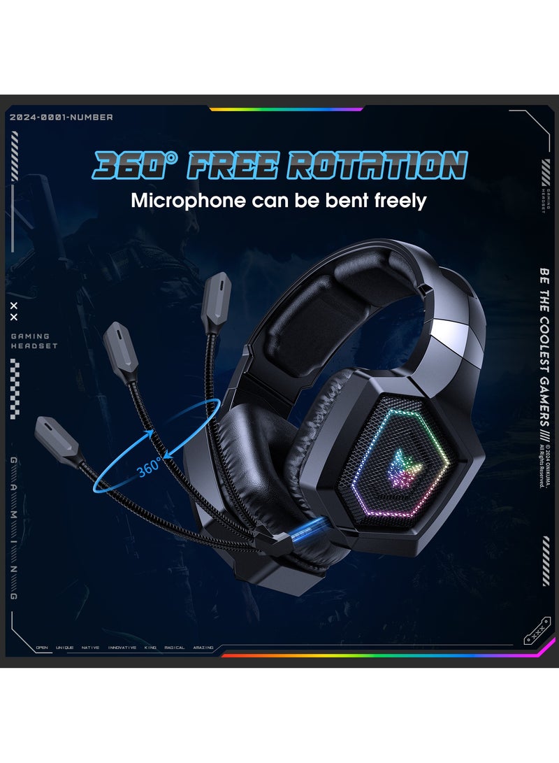 onikuma GT806 Wireless Gaming Headset Active Noise Cancelling Bluetooth 2.4G Headset - Image 4