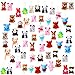 Charniol 60 Pack Mini Stuffed Animal Bulk Small Plush Animal Toys Miniature Stuff Animal Keychain Set for Easter Egg Party Favors Valentine s Day Gift Goodie Bag Fillers Carnival Prizes Classroom Rewards - Image 4