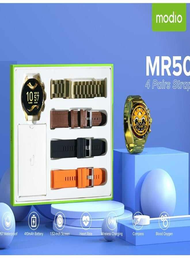 modio Modio MR50 1.52 Inch Screen With 4 Strap, IP67 Waterproof, 410Mah Battery Smart Watch  - Image 1