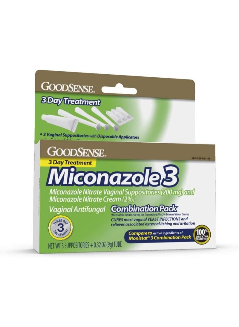Good Sense Miconazole Nitrate l Suppositories (200 mg) and Miconazole Nitrate Cream (2%)
