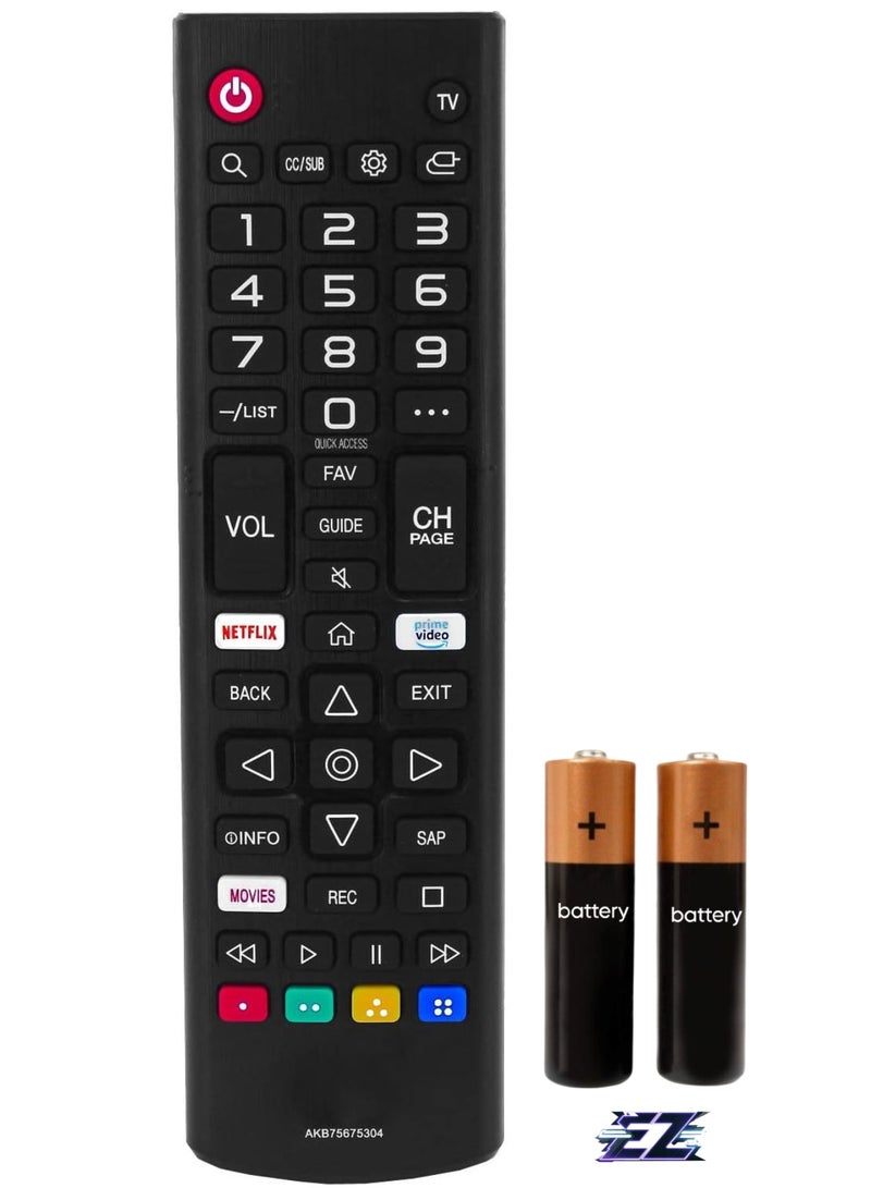 ELTRAZONE AKB75675304 Replacement Remote Control Compatible for LG AKB75675304 Smart LED TVs with battery - Image 1