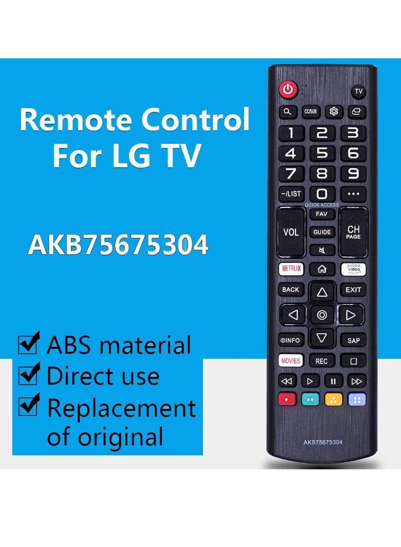 ELTRAZONE AKB75675304 Replacement Remote Control Compatible for LG AKB75675304 Smart LED TVs with battery - Image 5