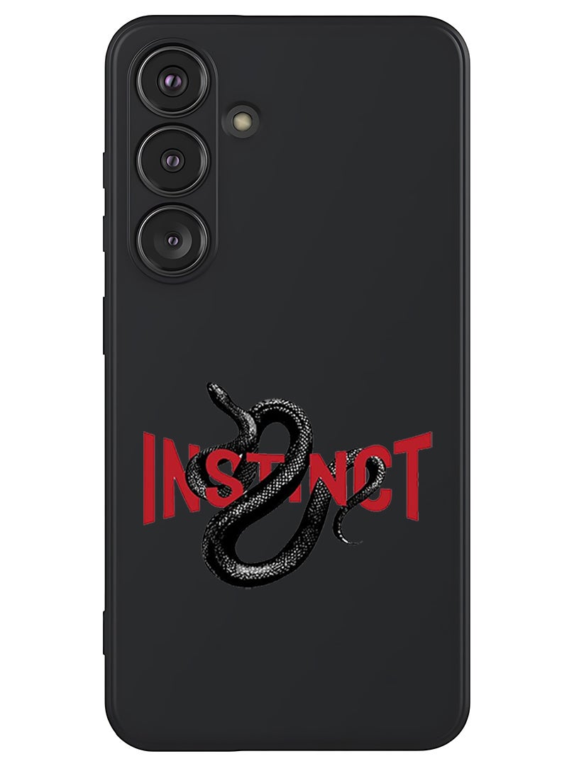 Theodor Protective Slim Fit Case Liquid Silicone Cover with Full Body Protection Anti-Scratch Shockproof Case For Samsung Galaxy S25 (Black) - Instinct  - Image 1
