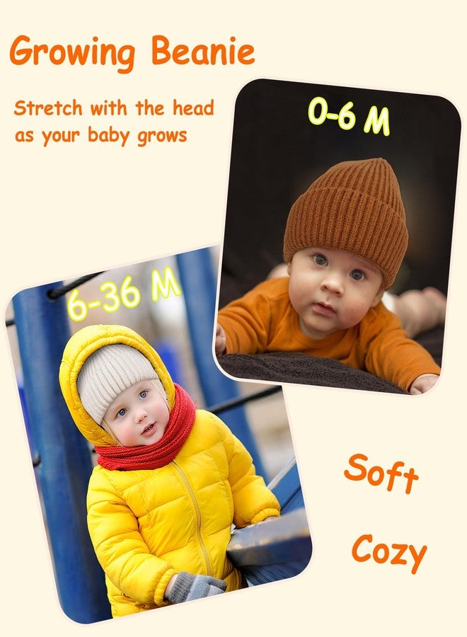 vidsel Toddler Beanie Baby Hat Boys Girls Beanies, Wool Cuffed Warm Infant Kids Winter Hats Children Knit Caps, Beige - Image 5