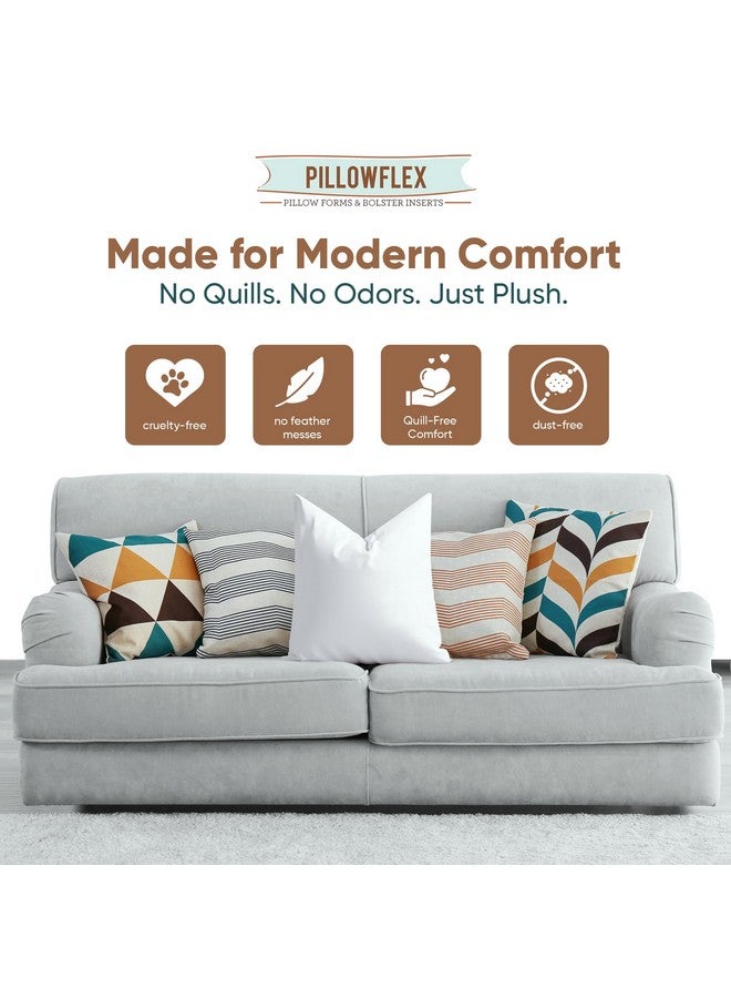 Pillowflex Synthetic Down Pillow Insert - 16x16 Down Alternative, Ultra Soft Throw Pillow, Small Couch Sham Bed Sleeping Pillow - 1 Decorative Accent Form - Image 3