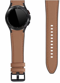 Excefore Leather Watch Band for Galaxy Watch 4/4 Classic 42mm/46mm, 2 Pcs 20mm Quick Release Watch Strap  - Image 4