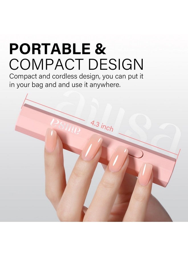 AILLSA Flash Cure Light for Gel Nails, Handheld LED Nail Lamp Mini Nail UV Light Cordless Gel Lamp Fast Drying Portable Single Finger Gel Light for Gel Nails (Pink) - Image 4