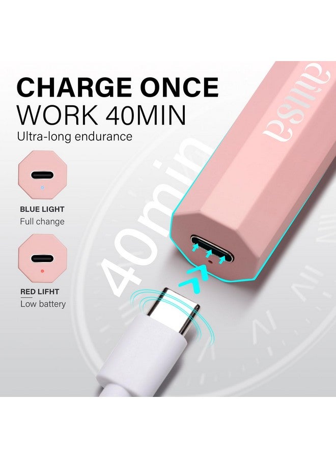 AILLSA Flash Cure Light for Gel Nails, Handheld LED Nail Lamp Mini Nail UV Light Cordless Gel Lamp Fast Drying Portable Single Finger Gel Light for Gel Nails (Pink) - Image 5