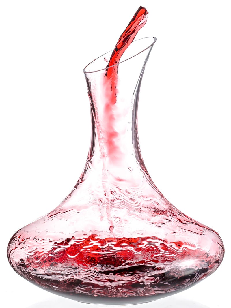 Wlasss Large Fancy Wine Decanter 1900ml64oz Elegant Red Wine Carafe Decanter Hand Blown LeadFree Crystal Glass Wine Carafe for White and Red wine Wine Accessories and Gifts for Father