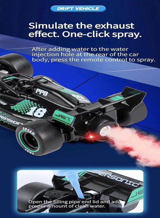 Space Enterprises 1:24 Scale R/C Formula 1 Racing Car Turn Left/Right,Forward/Reverse with Smoke Function (Red) - Image 5
