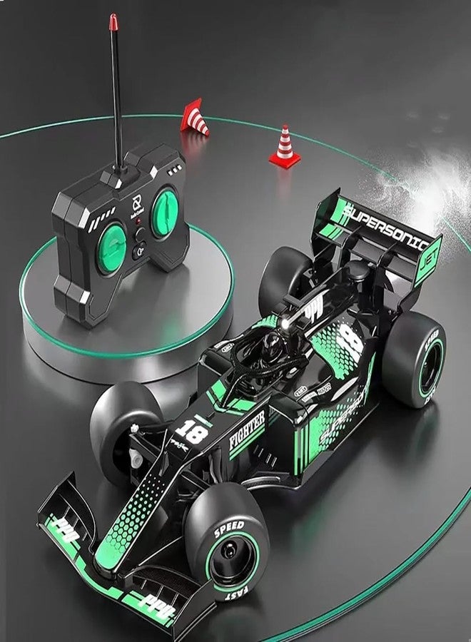 Space Enterprises 1:24 Scale R/C Formula 1 Racing Car Turn Left/Right,Forward/Reverse with Smoke Function (Red) - Image 2