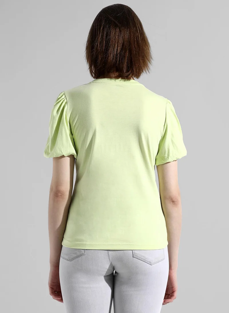 Pinacolada  Women's Yellow Printed Regular Fit Top for Women | Best Price UAE