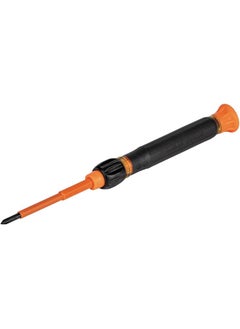 Klein Tools 32581Ins Precision Screwdriver 2 Inch 1 Insulated Screwdriver With No. 0 Phillips And 1 8 Inch Slotted Bits  - Image 1