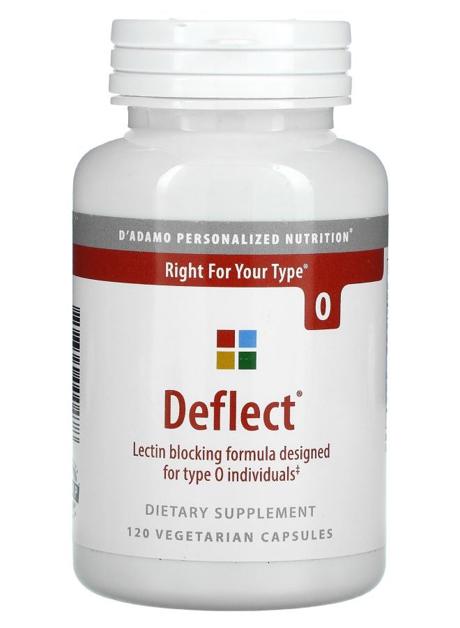 Deflect Lectin Blocking Formula for Type O 120 Vegetarian Capsules