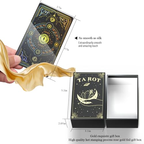 WJPC Gold Foil Edge Tarot Cards with Guidebook SetGift Box for Beginner Expert Original Design Tarot Cards Decks Gold Edge - Image 5