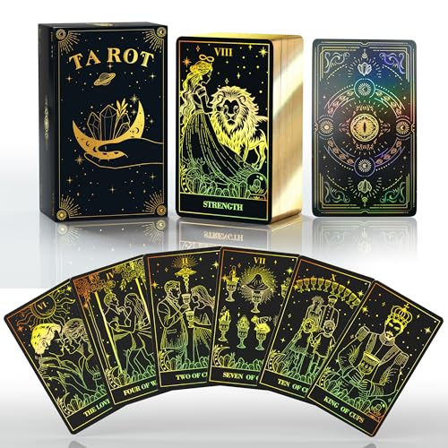 WJPC Gold Foil Edge Tarot Cards with Guidebook SetGift Box for Beginner Expert Original Design Tarot Cards Decks Gold Edge - Image 1