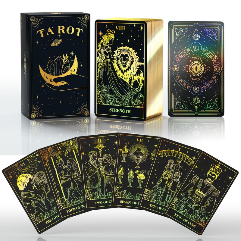 WJPC Gold Foil Edge Tarot Cards with Guidebook SetGift Box for Beginner Expert Original Design Tarot Cards Decks Gold Edge - Image 3