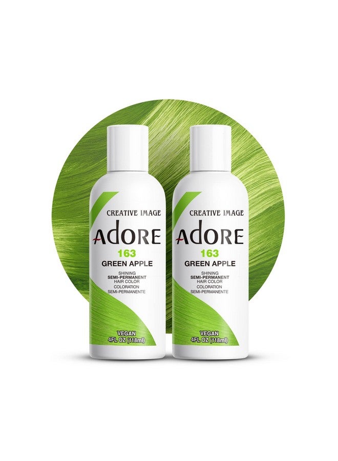 Adore Dore Semi Permanent Hair Color Vegan And Crueltyfree Hair Dye 4 Fl Oz 163 Green Apple (Pack Of 2) - Image 2