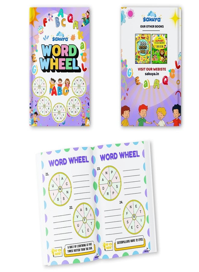 Sakuya Word Wheel Puzzle Book for Vocabulary Building and IQ Boost - Fun and Challenging Word Game for Kids and Adults - Educational, Portable, and Gift-Friendly - Image 3