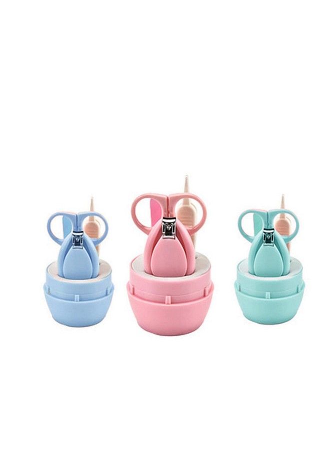 Uber World Plastic Manicure Set For Toddlers And Kids Nail Clipper Scissors Filer And Tweezers (Multicolor 4 Piece) - Image 1