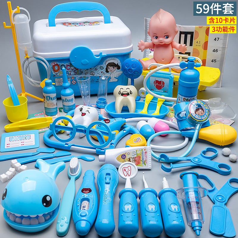 general Kids Doctor Toy Set with Doll and Stethoscope, 53-Piece Medical Kit for Pretend Play - Image 1